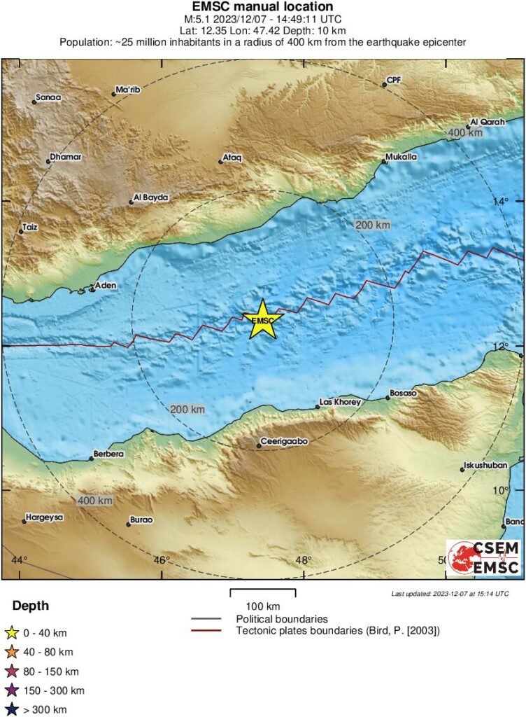 Cutremur Moderat Cu Magnitudinea De Grade In Golful Aden Cutremur Net